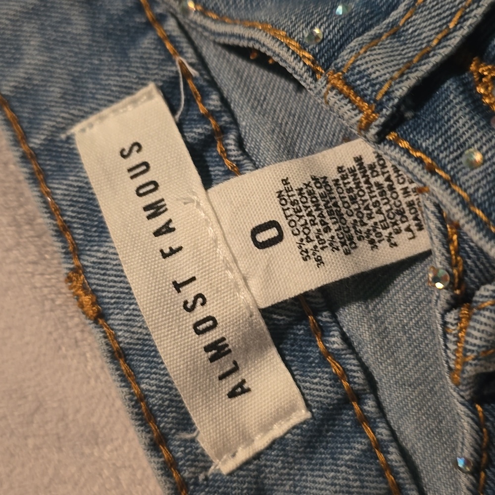 Almost Famous Sparkling Blue Flare Jeans - Picture 5 of 12